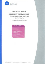 Kit pour sous location de rsidence principlale - Tissot ILD-LOC330