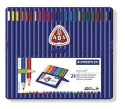 Etui de 24 crayons de couleur Staedtler - Modle Ergo Soft