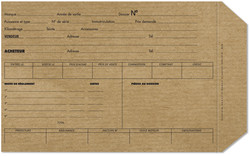 Pochette Dossier pour Vhicule d'Occasion - Papier Kraft 90g