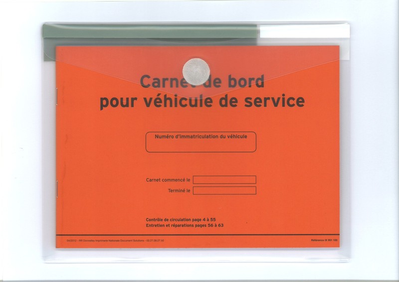 Pack de 6 pochettes transparentes pour de bord véhicule de service Papeterie Gouchon