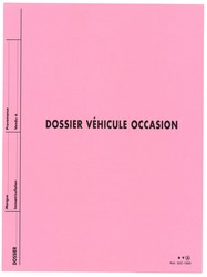 Chemise dossier pour Vhicule d'Occasion - Rose - Couverture