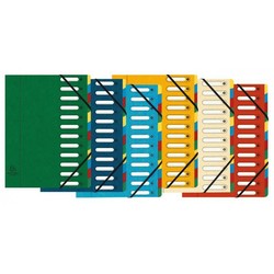 Trieur pour documents 12 intercalaires - Exacompta 5312E - 6 coloris disponibles