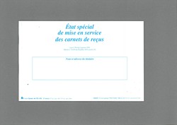 Etat spcial de mise en service des carnets de reus - Tissot ITC-271