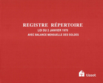 Registre pour immobilier - Registre rpertoire - Loi du 02/01/70 - Tissot ITR-19701