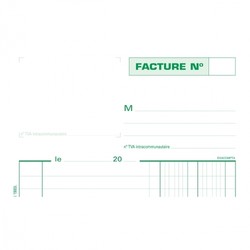 Facture sans trac TVA - Format A5 - Exacompta 13278E