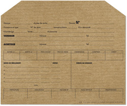 Enveloppe Dossier pour Vhicule d'Occasion - Papier Kraft 90g