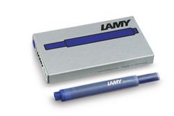 Cartouche d'encre Lamy T10 pour stylos plume - Boite de 5 cartouches bleu effacable