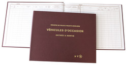 Livre de police Garagistes - Vhicules d'Occasion - Marque DTA - Modle 100 pages