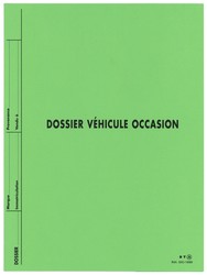 Chemise dossier pour Vhicule d'Occasion - Vert - Couverture