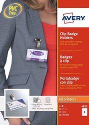Boite de 25 porte-badges avec clip - Avery 4822