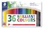 Boite mtal de 36 crayons de couleur Staedtler - Modle Ergo Soft