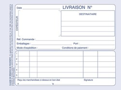 Carnet de 50 bons de livraison en duplicata - Format rduit A6 - 2102