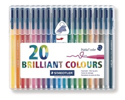 Pochette de 20 feutres Triplus color pour coloriage - Marque Staedtler
