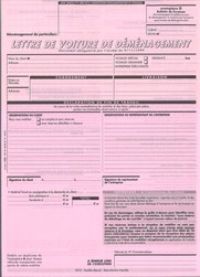 Lettre de Voiture pour Dmnagement - Exemplaire D