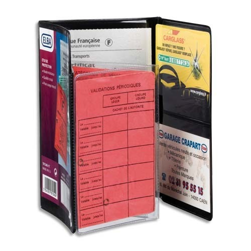 ÉTUI POCHETTE PORTE Carte Grise PVC Permis Conduire Assurance