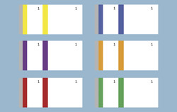 Lot de 10 blocs numérotés avec bande couleur - Elve 22