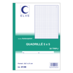 Carnet autocopiant quadrill 5x5 - 