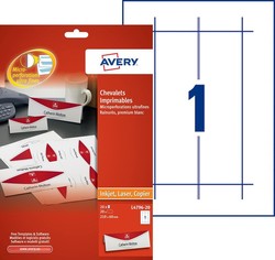 Chevalet de table imprimable - 210 x 60 mm -  Boite de 40 - Avery L4796-20