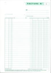 50 factures en triple exemplaires sans case TVA - Format A5 - Exacompta 13279E