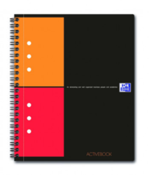Cahier ActiveBook Quadrill 5x5 Oxford  - Format A5+ - 160 pages perfores