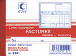 Carnet de 50 factures en duplicata avec TVA - Format A6 - 2151