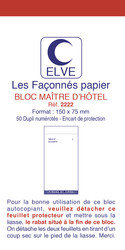 Bloc Matre d'Htel en duplicata - 150 x 75 - Elve 2222