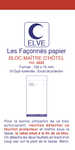 Bloc Matre d&#039;Htel en duplicata - 150 x 75 - Elve 2222