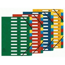 Trieur pour documents 24 intercalaires - Exacompta 5324E - 4 coloris disponibles