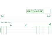 Carnet de 50 factures en double exemplaires - Format A6 - 13274E