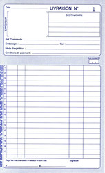 Bon de livraison autocopiant en carnet de 50 - Format A5 - 2107