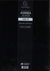 Agenda Exacompta 2022-2023 - Modle SAD 29 - Rfrence 29777E Noir