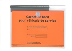 Carnet de bord pour vhicules de service avec pochette de protection velcro