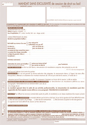 Mandat de cession de droit au bail simple - Tissot ITM-779