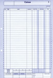 Fiches autocopiantes du journal de caisse Elve 3110