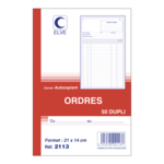Carnet Ordres autocopiant A5