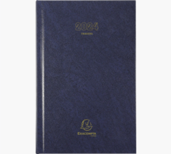 Agenda Exacompta 2026 - Modle Travers Horaires - 38272E bleu