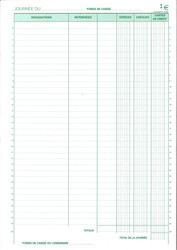 Fiche autocopiante du carnet des encaissements 13520E