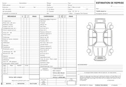 Fiche d'estimation de reprise pour vhicule d'occasion (VO)