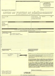 Lettre de Voiture pour Dmnagement - Exemplaire E