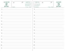 Agenda Exacompta 2023 - Modle Travers Horaires - 38272E trac