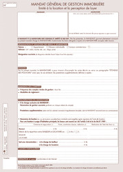 Mandat restreint de gestion immobilire limit aux loyers - Tissot IGM-738