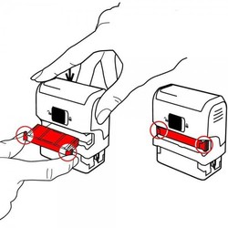 Montage cassette sur tampon Trodat - Modle Printy