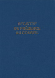 Registre de prsence au Conseil - Couverture toile bleue