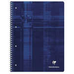 Cahier quadrill Clairefontaine A4+ - Feuilles bord couleur - 8249C - Bleu