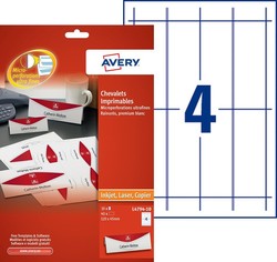 Chevalet de table imprimable - 120 x 45 mm -  Boite de 40 - Avery L4794-10