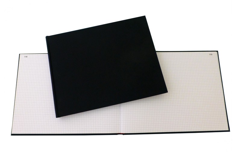 Elve 7331-3 Registre toilé folioté 1 à 300 Format 32x25 cm 300 pages quadrillé 5/5 Noir