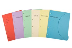 Pack 6 chemises Smartfolder pour classeur - Thme Professionnel - Dtail