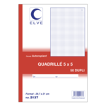 Carnet autocopiant quadrill 5x5