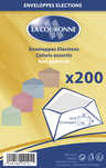 Pack de 200 enveloppes pour lection - 90 x 140 mm - 4 couleurs assorties