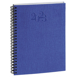 Agendas Exacompta 2023 - Modle Visuel spirale - 20642E - Couverture bleu